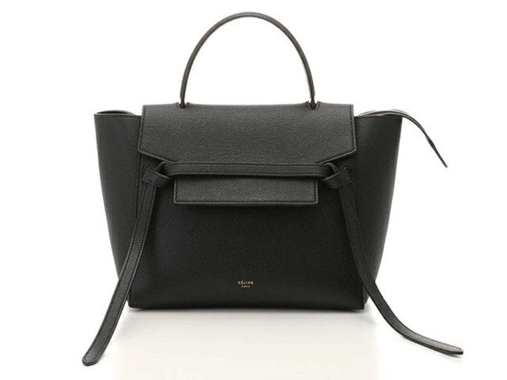 Celine handbag belt bag black embossed calfskin